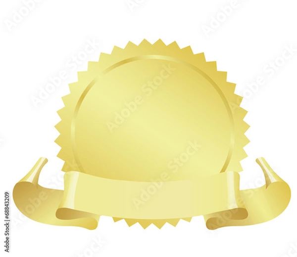 Obraz Blank gold label.