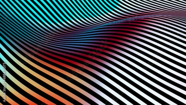 Fototapeta Background of the metal texture abstract curve pattern,3d rendering