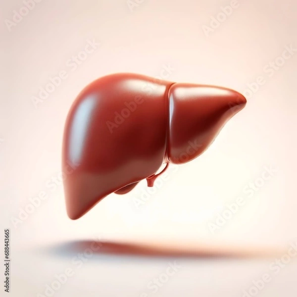 Fototapeta 3D image of liver icon 