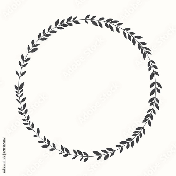 Fototapeta Vector laurel wreath, silhouette