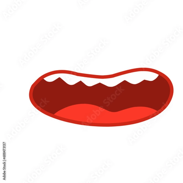Obraz cartoon mouth vector