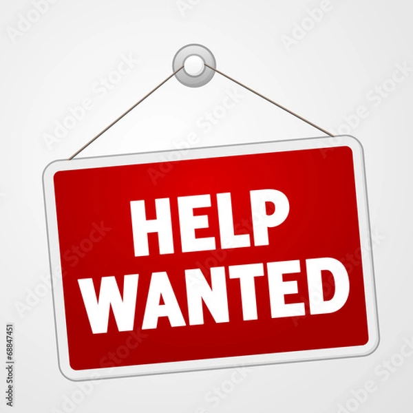 Obraz Help Wanted Sign