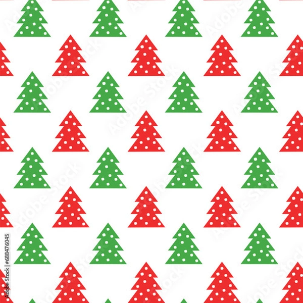 Obraz christmas tree seamless pattern