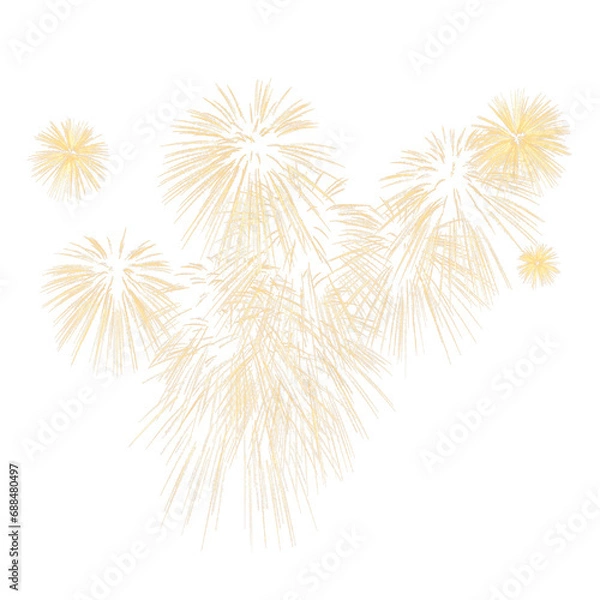 Fototapeta fireworks splash on transparent background