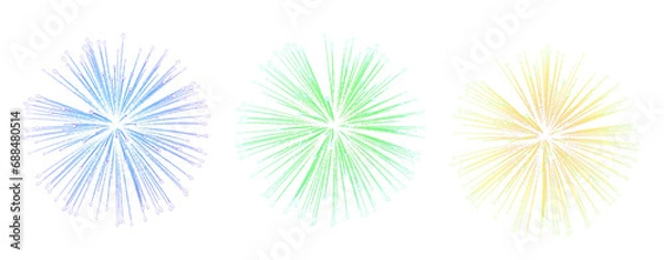 Fototapeta fireworks splash on transparent background