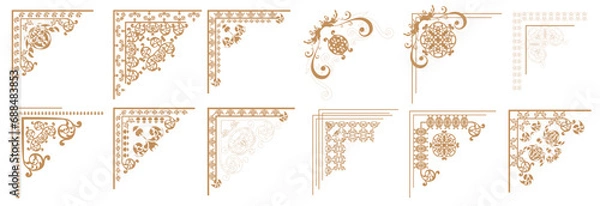 Obraz corners vector frames collection.100% vector