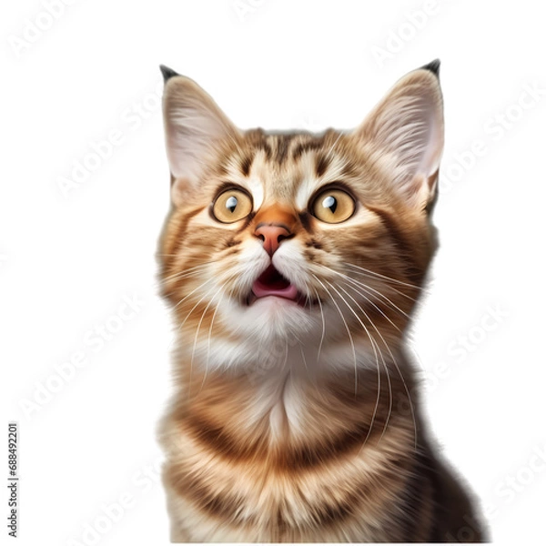 Obraz Portrait of cat isolated on transparent background