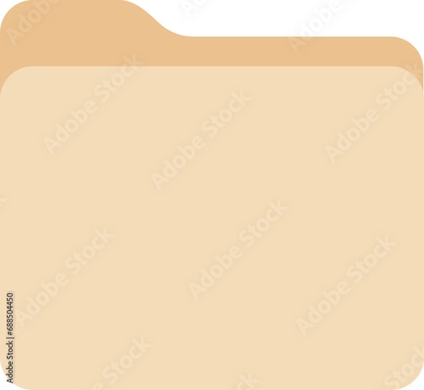 Obraz ocher yellow color flat design organizer folder icon, transparent png