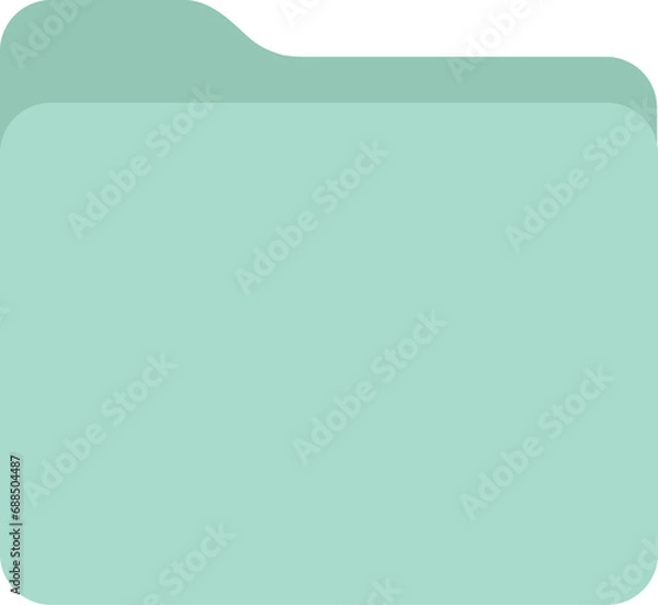 Obraz mint green color flat design organizer folder icon, transparent png