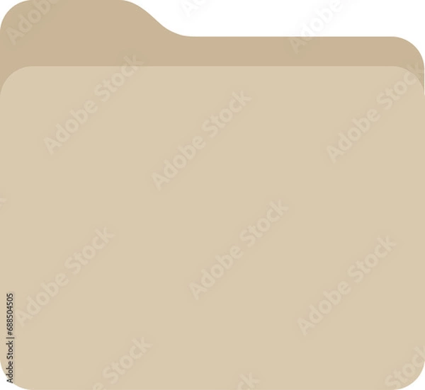 Obraz neutral beige brown color flat design organizer folder icon, transparent png
