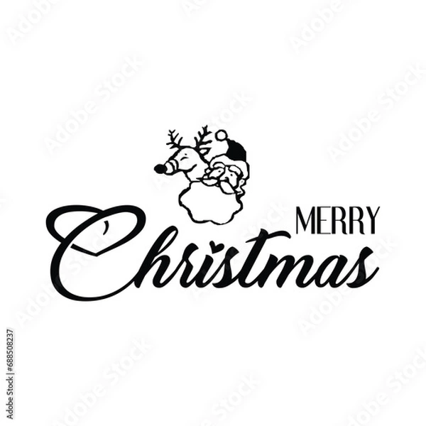 Fototapeta Christmas Quote design for print or use as poster, card, flyer or T Shirt