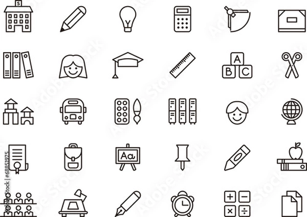 Obraz School icons