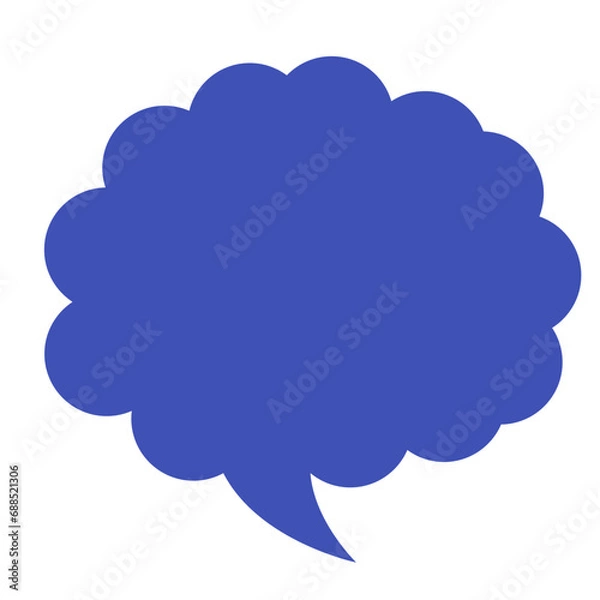 Fototapeta 吹き出し、雲を表すカラースタイルのアイコン