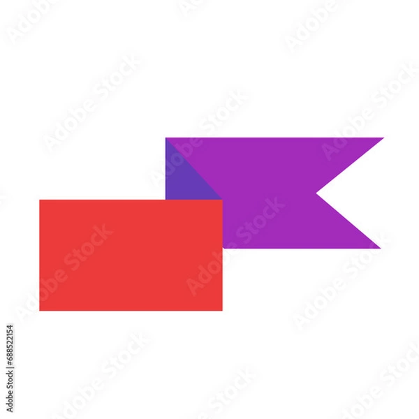 Fototapeta リボンを表すカラースタイルのアイコン