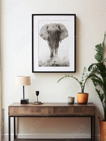 Fototapeta Minimalistic Charcoal Sketch Wall Art: Capturing Scenes in Black and White Tones