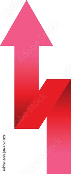 Obraz red and white arrows