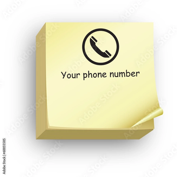 Obraz Post-it your phone number