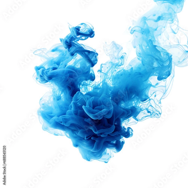 Fototapeta Transparent blue smoke cloud