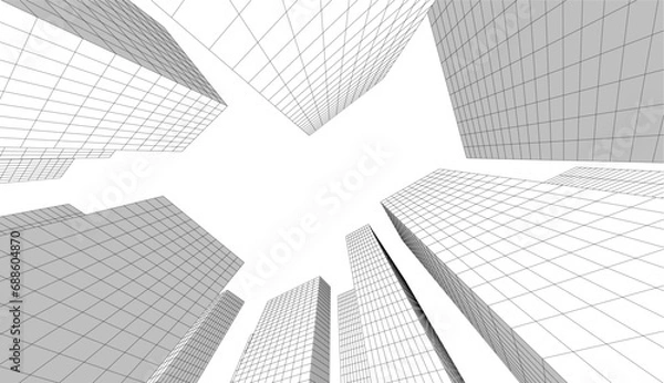 Obraz abstract architecture vector 3d illustration