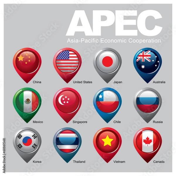 Fototapeta Members of the APEC - Part ONE