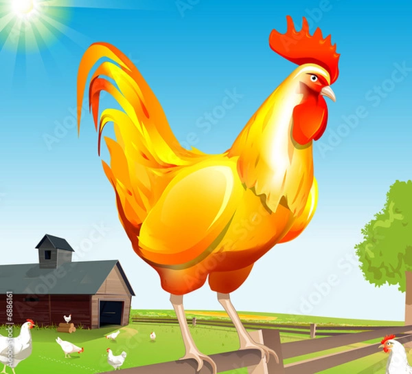 Obraz Golden Rooster