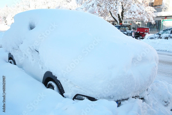 Obraz Car under snowdrift