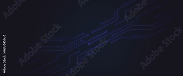 Obraz centered isometric electronic circuit line path with gradient, futuristic vector illustration for tech, background, graphic