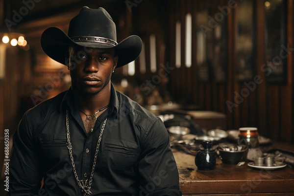 Obraz Black cowboy