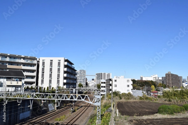 Fototapeta Panorama view of Machida / Sagamihara, Japan