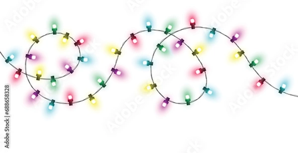 Obraz Holiday garland. Christmas lights.