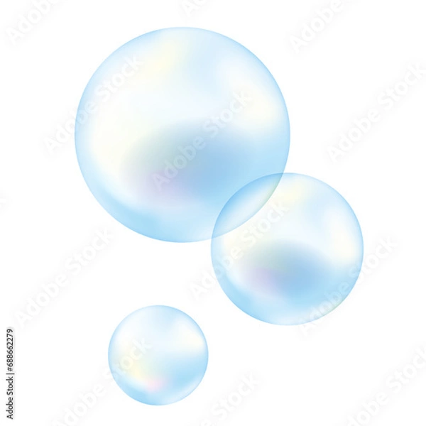 Fototapeta シャボン玉のベクターイラスト