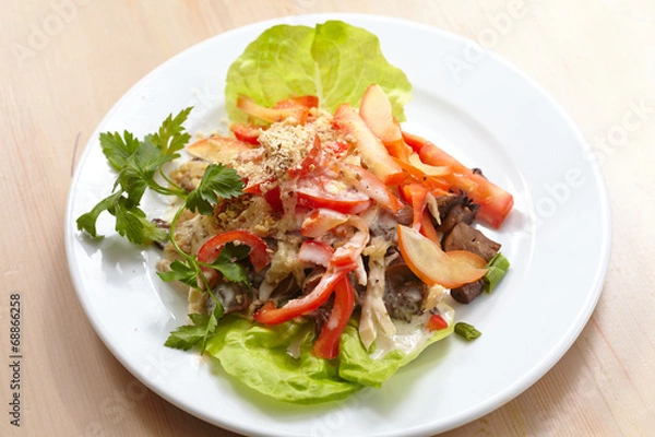 Fototapeta salad with meat