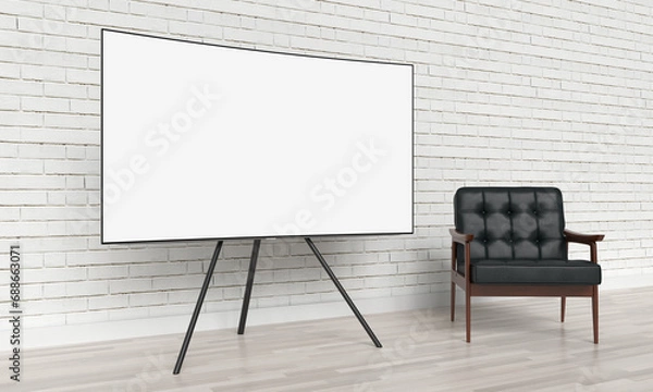 Obraz 커브드 티비 목업 Curved TV Mock up