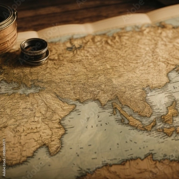 Fototapeta old treasure map