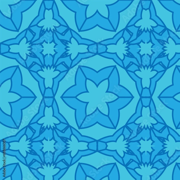 Fototapeta Abstract geometric textile floral pattern background, luxury pattern, stylish vector texture