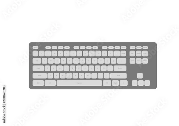 Fototapeta keyboard isolated on white background