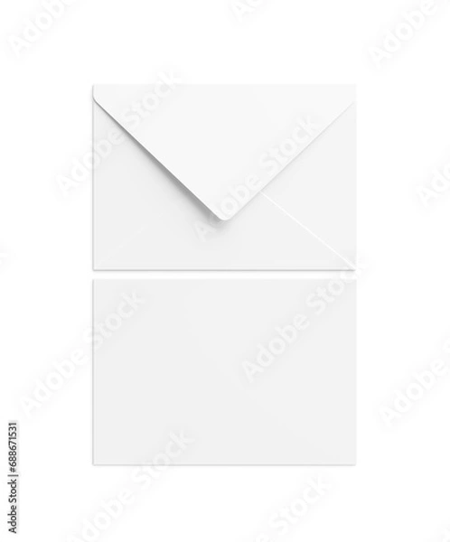 Fototapeta Blank envelope template on white background.
Front and back view envelope mockup on white background
