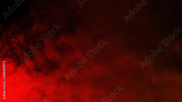 Fototapeta red smoke on black background.horror sky background fantasy style