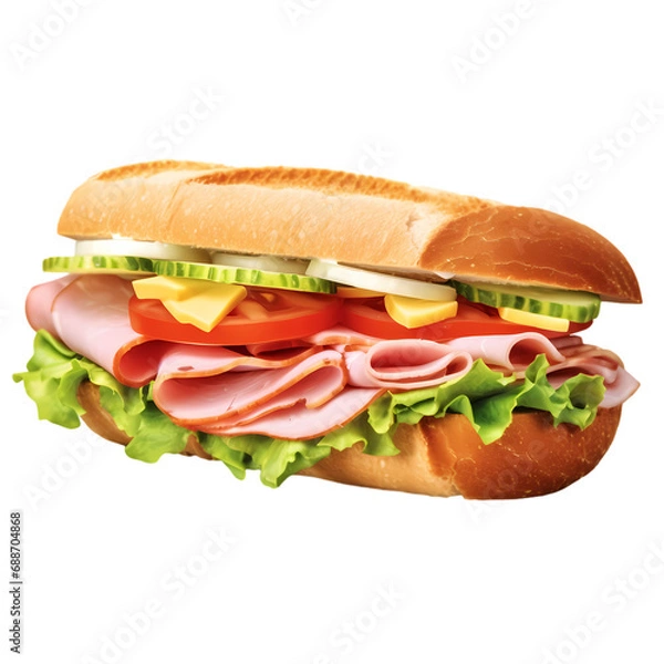 Obraz Sandwich isolated on transparent background