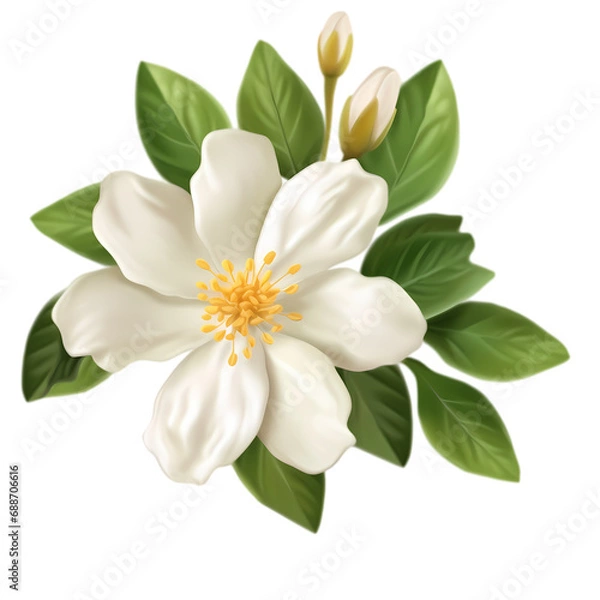 Fototapeta Jasmine flower decoration isolated on transparent background