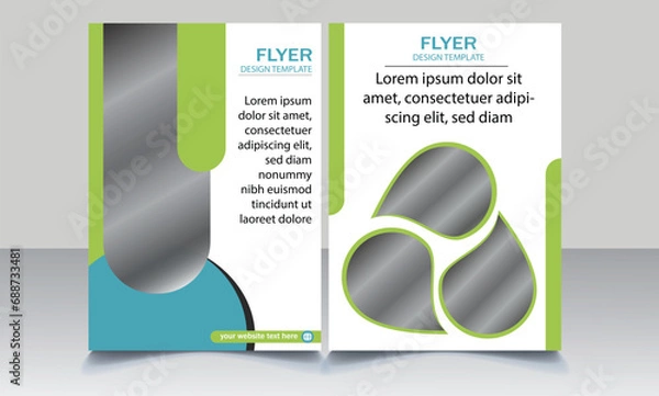 Obraz Annual Report Template with Pale Blue and Light Gray Elements