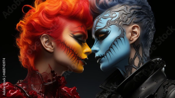 Fototapeta Masked persons