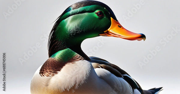 Obraz beautiful duck swimming