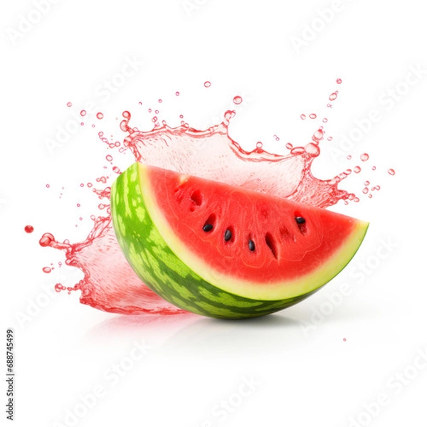 Fototapeta Sliced of watermelon isolated on white background.
