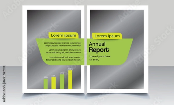 Obraz Annual report design template. Flyer Corporate Template Design, graphic elements, Template Design, abstract business flyer, layout.