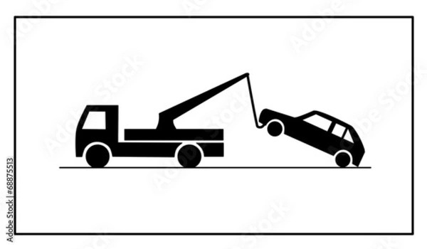 Obraz Znak drogowy - brak parkingu.