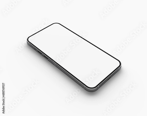 Obraz High quality smartphone mockup 3D Rendering
Smartphone template with blank screen on white background