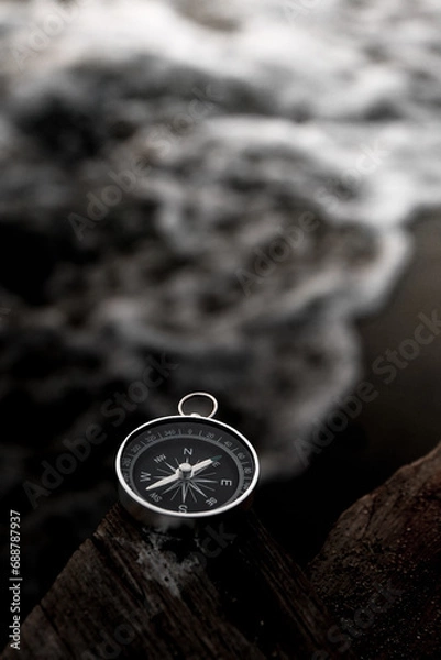 Obraz Compass, navigational compass, travel compass, lost compass,