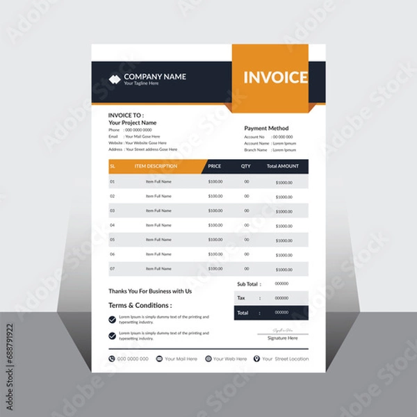 Obraz Vector creative modern invoice business template