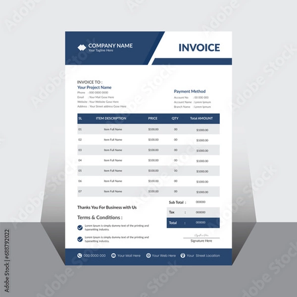Obraz Vector creative modern invoice business template